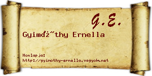 Gyimóthy Ernella névjegykártya